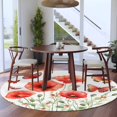 thumbnail image 3 of Round Rugs 6Ft, Red Spring Floral Round Area Rug Washable Indoor Throw Carpet, Butterfly Botanical Summer Pastoral Soft Non Slip Circle Rug for Office Cabinet Home Decor Aesthetic, 3 of 8