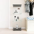 thumbnail image 7 of Black Glass Curio Cabinet for Bedroom / 3 Shelves and Quick Installation, 7 of 7