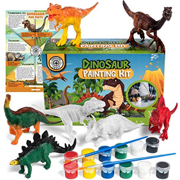COASTLINE CRAFT Kids Crafts Dinosaur Painting Kit (Ages 3+) Paint