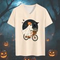 thumbnail image 4 of Women's T Shirt Short Sleeve Top Daily Tunic Blouse Gift Tops Tunic Blouse Graphic Blouse Casual Basic Tee, 4 of 5
