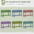 thumbnail image 4 of Outsunny Wooden Raised Garden Bed with 8 Slots, Elevated Planter Box Stand with Open Shelf, Dark Gray, 4 of 9