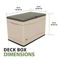 thumbnail image 5 of Lifetime New Outdoor Polyethylene Deck Box and Bench 80 Gallon Capacity, Tan/Brown (60103), 5 of 15
