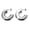 Silver, variant on Elegant Dangle Earrings Fashion C-shaped Drop Earrings Temperament Pendant Hoop