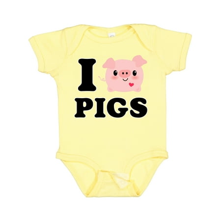 

Inktastic I Love Pigs Gift Baby Boy or Baby Girl Bodysuit