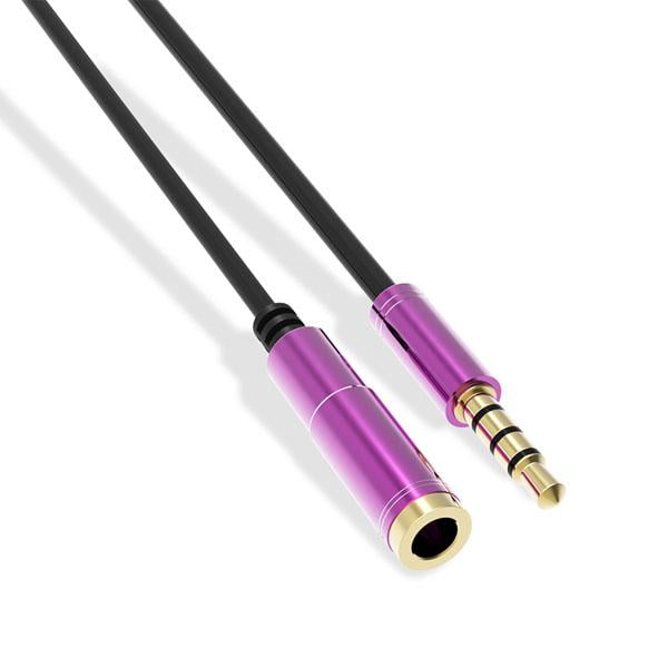 3.5 mm Jack Audio Cable OMTP/CTIA Male to Female Aux Extension Cable