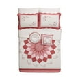 thumbnail image 3 of Modern Heirloom Caroline Red Floral Embroidered and Pieced Single Bedspread, Queen Size, 3 of 5
