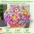 thumbnail image 3 of Yastouay 12 Bundles Artificial Petunias Flowers for Outdoors,UV Resistant Fake Flowers for Planters,Mixcolor Faux Petunias Silk Flowers for Proch Garden Yard Decor, 3 of 9