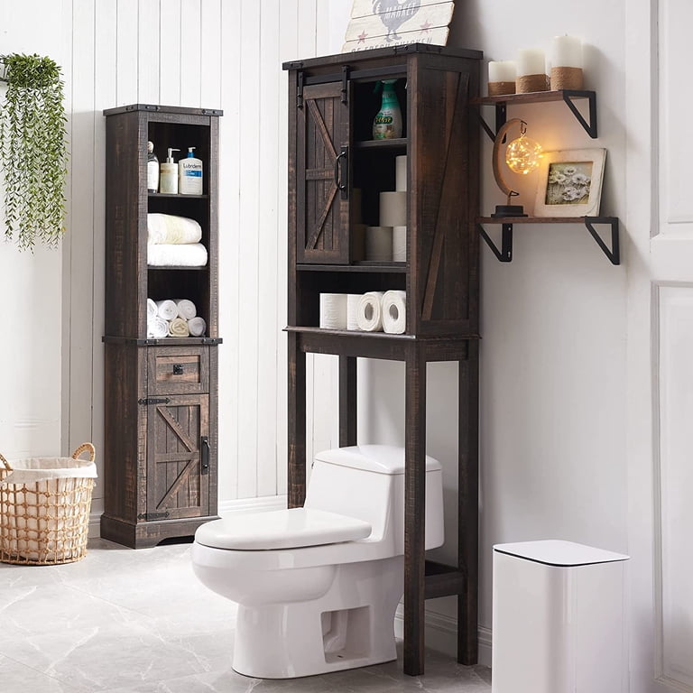 Rustic Bathroom Cabinets Above Toilet Smart Over The Toilet Storage