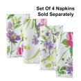 thumbnail image 2 of Newbridge Sophia Pom Pom Yellow Pink and Purple Flowers Set of 4 Fabric Napkins, 2 of 9
