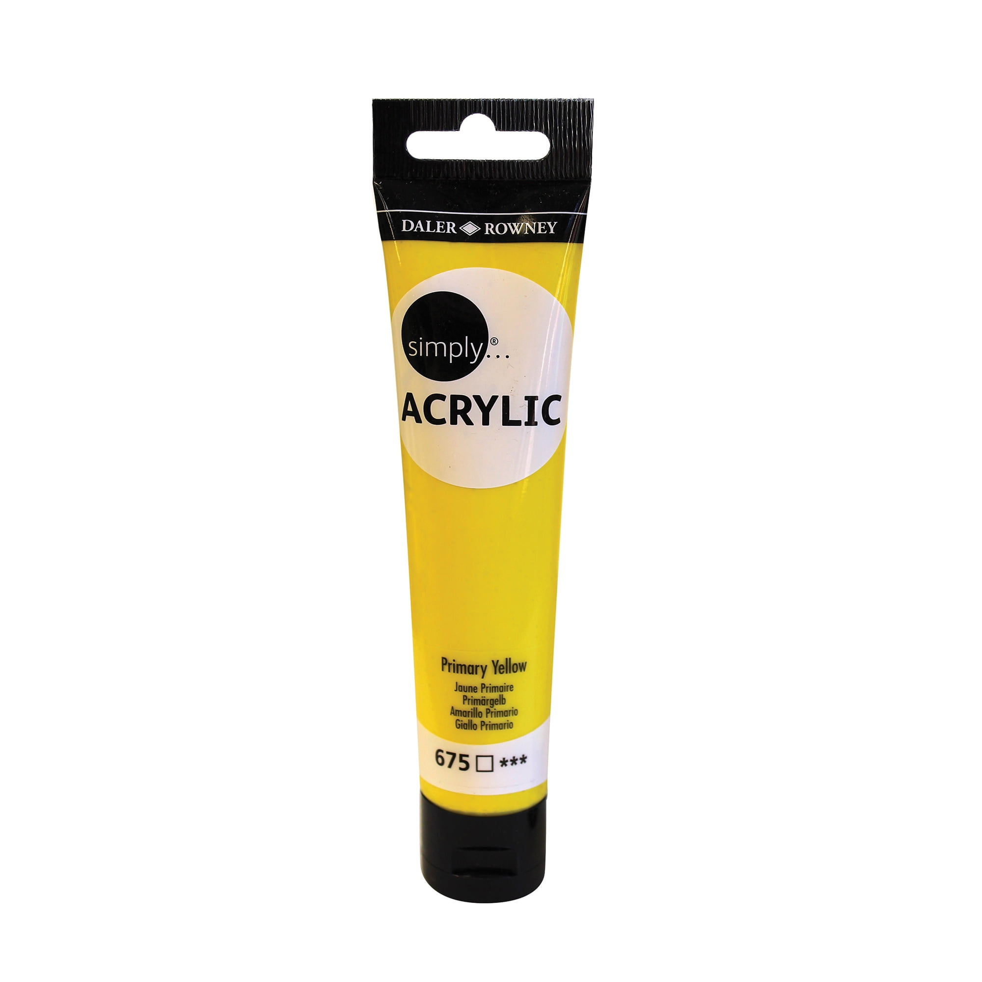 Daler-Rowney Simply Acrylic Paint Tube, 75 ml / 2.5 Fl. Oz., Pale Yellow