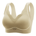 thumbnail image 2 of Fulorrnie Bras for Women Supportive Wirefree Push Up Lift Back Fat Smoothing No Show Seamless Comfort Bra AG L, 2 of 5