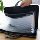 thumbnail image 4 of Bolsa de Archivo de InsercióN Impermeable con Cremallera Comercial 12 Bolsa de óRgano de Tela Oxford Paquete de Capacidad de Carpeta de Papel A4 Negro, 4 of 6