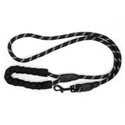 5ft Black Reflective Rope Dog Leash