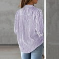 thumbnail image 3 of Futezty Womens Button Down Shirts Striped Classic Long Sleeve Collared Office Work Blouses Tops with Pocket Women's Button Down Shirts Long Sleeve Blouses Tops With Pocket, 3 of 7