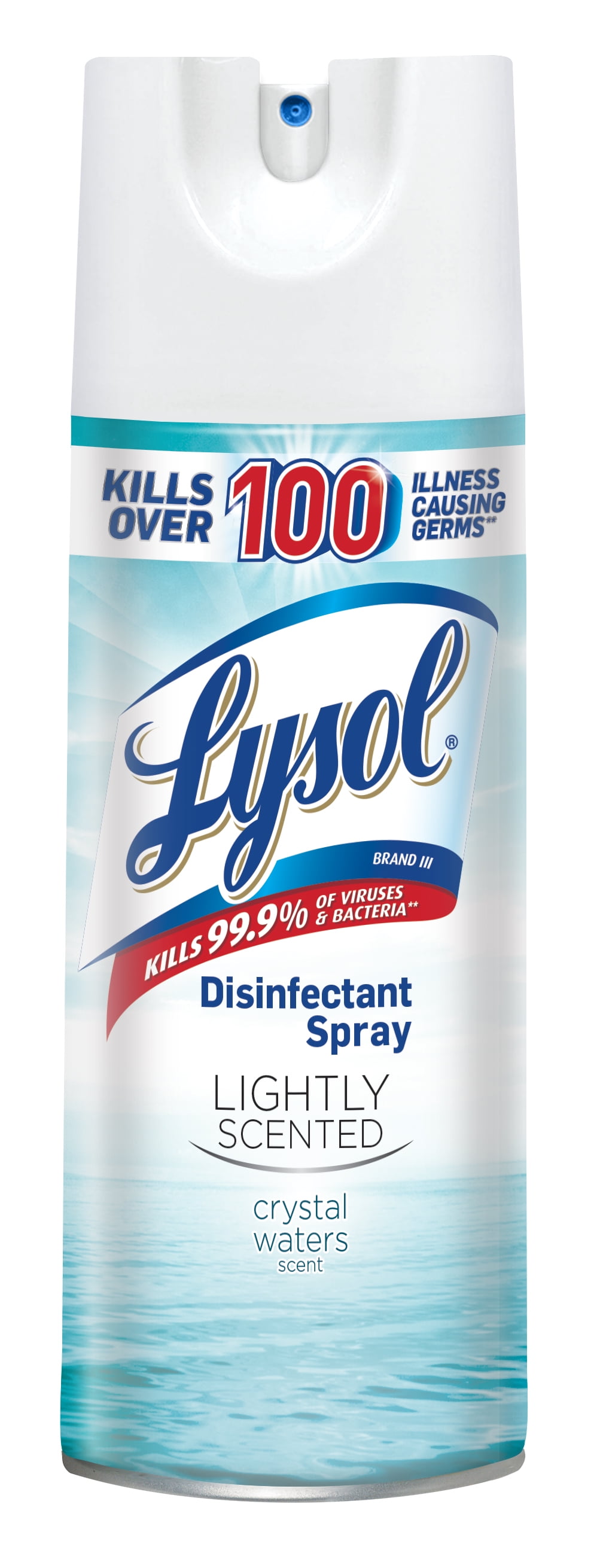 Lysol Disinfectant Spray, Lightly Scented Crystal Waters, 12.5oz