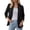 Black, variant on Womens Solid Color Lapel Blazers Open Front Long Sleeve Business Casual Fall Jackets