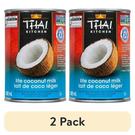 (2 pack) Thai Kitchen Gluten Free Lite Coconut Milk, 13.66 fl oz Can