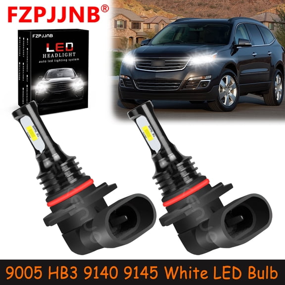 FZPJJNB for Chevy Traverse 2009-2012 White Led Headlights Bulb High Beam,9005 HB3,HKB,C11