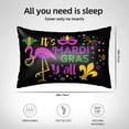 thumbnail image 6 of Bingfone Mardi Gras with Flamingo Print Satin Pillowcase for Hair - Standard Size with Zipper Silky & Soft Pillow Covers,20x30 inches, 6 of 8