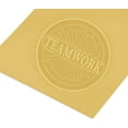 thumbnail image 4 of 25Sheet Gold Foil Certificate Seals Teamwork 2inch Round Self Adhesive Embossed Stickers, 4 of 9
