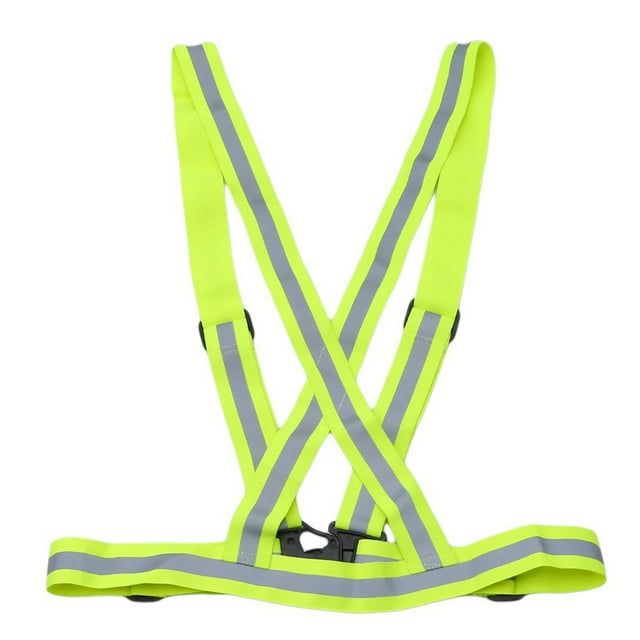 Unisex Reflective Vest Reflective Safety Waistcoat Reflective Stripe Vest Gear Stripes Jacket High Visibility for Outdoor Running Cycling Jogging Dog Walking at Night