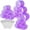 Purple, variant on 18 Pcs Self Grip Rollers Set with 3 Sizes (6 Large, 6 Medium, 6 Small) and 12 Clips, Hair Rollers Curlers for Volume Long Medium Short Hair