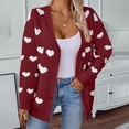 thumbnail image 1 of Cardigan Tricoté Boutonné Mi-Long Automne et Hiver pour Femmes, Doux et à la Mode, 1 of 9