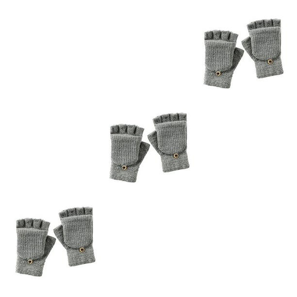 Naiovety 1 par de guantes de invierno unisex para exteriores, senderismo, ciclismo, guantes de punto de medio dedo, guantes cálidos para hombres y Type1 NO1 Naiovety CBP138935