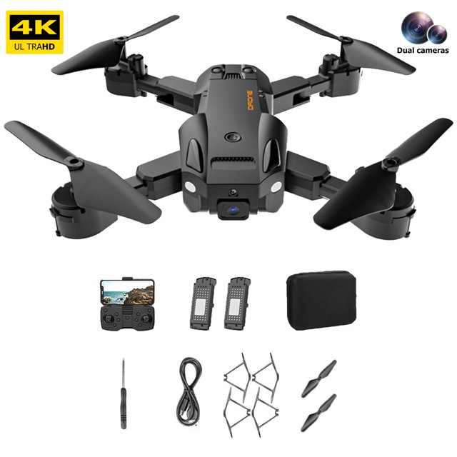 FPV Quadcopter plegable 3D Flip 2.4GHz RC Drone (batería de doble cámara negra 2) Ehuebsd libre de BPA