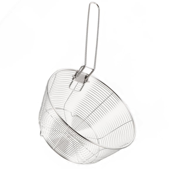 BESTYASH Stainless Steel Frying Basket with Handle, Plated for Home Use, Perfect for French Fries and Cooking