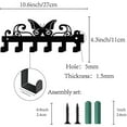 thumbnail image 2 of Key Holder Cast Iron Wall Hanger Coat Rack Wall Mounted Butterfly Shaped Decorative with 6 Hooks for Jewelry Keys Hat Backpack Clothes Pet Leash Umbrella Organizer Black, 2 of 9