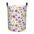 thumbnail image 6 of Picia Doodle Fruits Large Laundry Basket, Waterproof, Freestanding Laundry Hamper, Collapsible Tall Clothes Hamper with Extended Handles-Small, 6 of 8