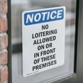 thumbnail image 4 of (2 Pack) No Loitering Allowed On Or In OSHA Notice Sign 18 Inch X 24 Inch Vinyl Label Decal Sticker Weather Resistant, UV Protected for Workplace, Business, and Construction Site, Made, 4 of 7