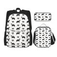 thumbnail image 1 of Disketp Border Collie Dog Mochila Estampada de Gran Capacidad con Lonchera y Estuche, Set de 3 Piezas para Estudiantes, 1 of 7
