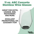 thumbnail image 3 of Concerto Stemless Wine Glasses 11 oz. Set of 12, Bulk Pack - Restaurant Glassware, Perfect for Red Wine, White Wine or Cocktails - Black, 3 of 5