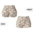 thumbnail image 5 of Kdxio Cute Rabbit Floral Print Workout Shorts for Women Seamless Soft Smooth Gym Yoga Scrunch Active Shorts, 5 of 9