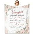 thumbnail image 1 of LHSHID Flannel Throw Blanket Polyester Daughter Gifts Year Round Use Creative Gift for Daughter from Mom or Dad Birthday Graduation Christmas 50"x60", 1 of 7