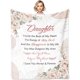 thumbnail image 1 of LHSHID Flannel Throw Blanket Polyester Daughter Gifts Year Round Use Creative Gift for Daughter from Mom or Dad Birthday Graduation Christmas 50"x60", 1 of 7