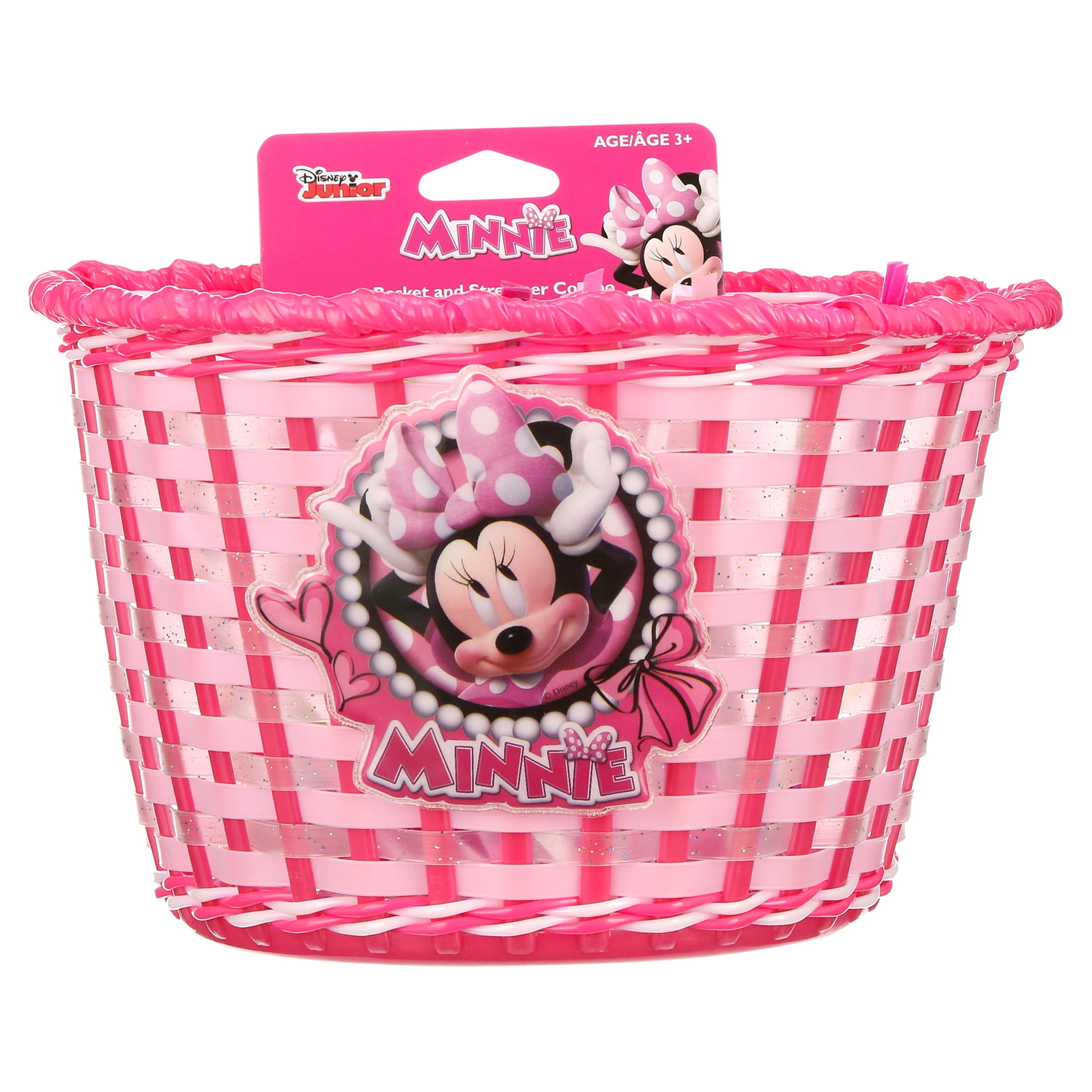 Bell Disney Junior Minnie Mouse Bike Basket and Streamer Combo