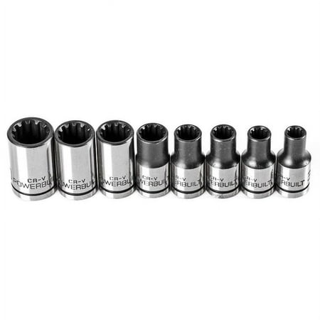 UPC: 0028907405216 | Powerbuilt 8 Piece 1/4 Inch Drive Universal Socket Set with Tray – 642053