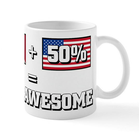 CafePress - 50% Trinidad And Tobago, 50% Ame - 11 oz Ceramic Mug - Novelty Coffee Tea Cup
