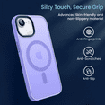 thumbnail image 4 of Entronix Magnetic Sturdy Case for iPhone 16e, Heavy Duty Shockproof Matte Back Cover, Purple, 4 of 6