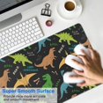 thumbnail image 4 of Long Mouse Pads for Desk,Black Cartoon Dinosaurs Text Pattern Desk Mats on Top Of Desks, Desk Mouse Pad Extra Large with 3mm Non-Slip Base and Stitched Edge for Gaming,Office,Work,Home 35.4"x15.7", 4 of 6