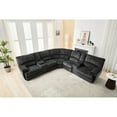 thumbnail image 2 of Grey Power Reclining Sectional with USB Charger / Durable Faux Leather for Long - lasting Use, 2 of 3