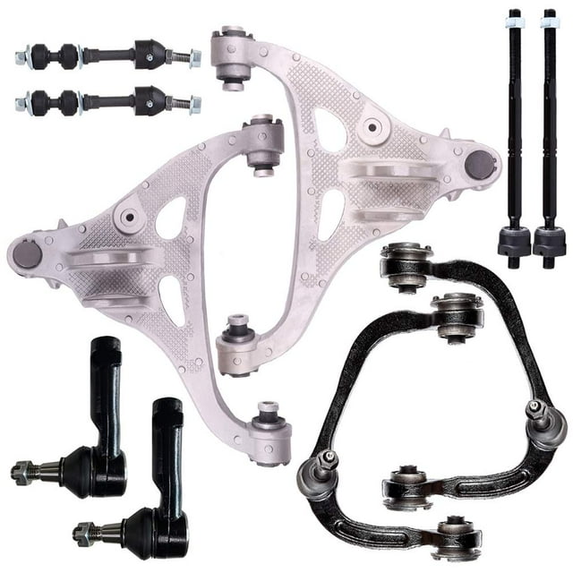 SCITOO 10pcs Front Suspension Kit For F-150 2005-2008 For Lincoln Mark LT 2006-2008 (w/Parts Lower Upper Control Arm and Ball Joint, Sway Bar Link, Inner Outer Tie Rod End)
