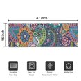 thumbnail image 5 of Blue Pioneer Flower and Paisley Pattern Door Rugs,Washable Non Slip Door Mats Indoor,Decorative Door Mats,Entry Mat Indoor for Entrance,Bedroom,Kitchen,Bathroom,16"x47", 5 of 6