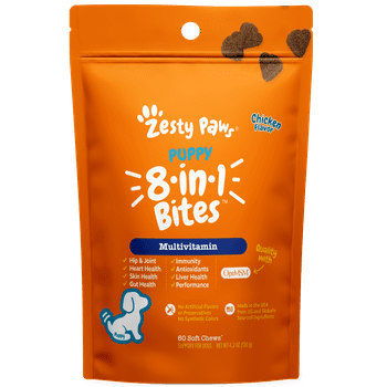 Zesty Paws 8-in-1 Multi Puppy Bites for Dogs, Chicken, 60 Count