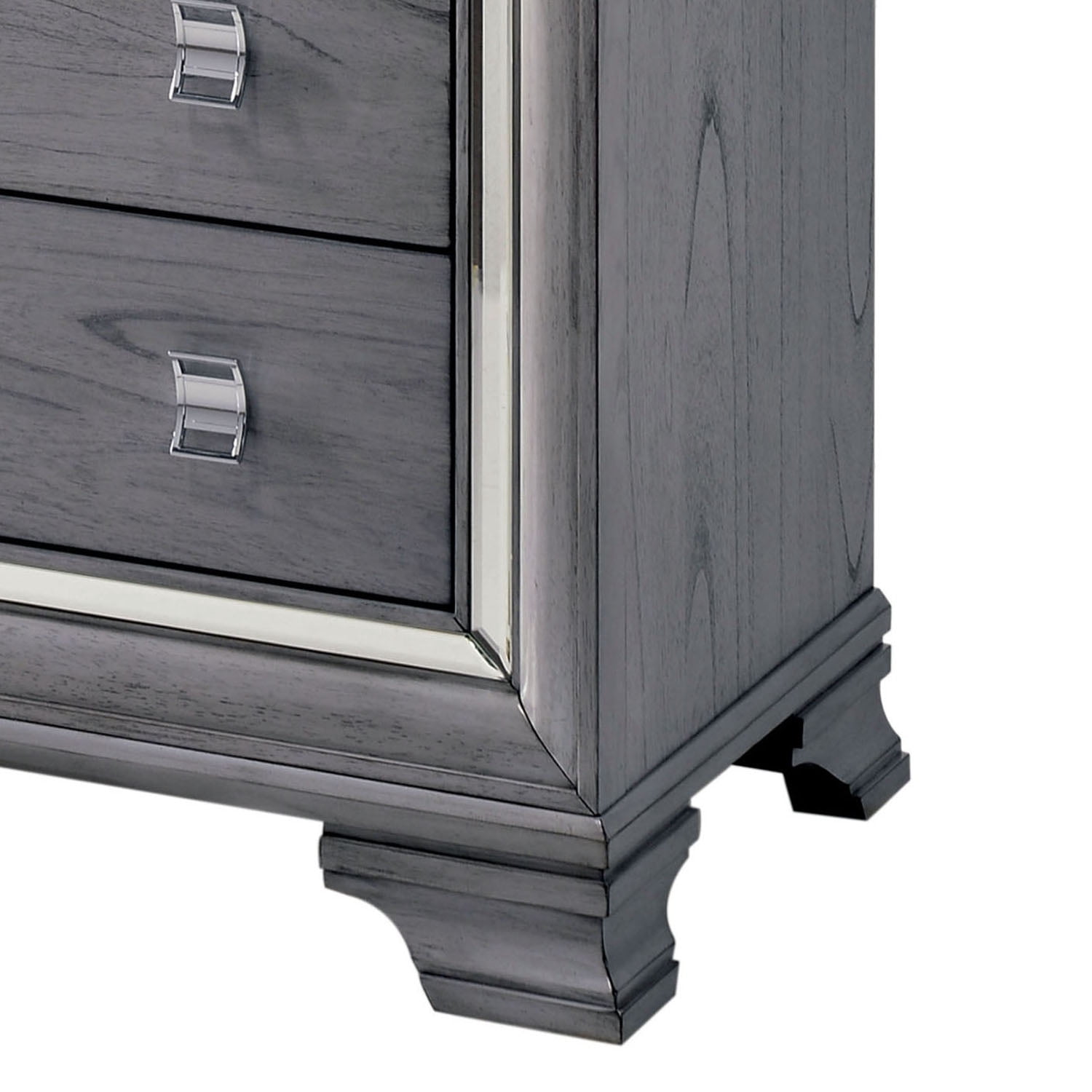Furniture of America Hariston Modern 5-Drawer Chest, Gray