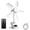 White, variant on Whaledi Compactly 13Inch USB Fan With Remote And Timer Ideal For Dorm Room