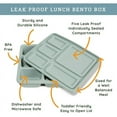 thumbnail image 5 of Austin Baby Co Bento Lunch Box for Toddler and Kids – Silicone Lunch Container with 5 Leak-proof Compartments – Sturdy, Dishwasher Safe, and BPA Free (Veggie Garden Robin's Egg Blue), 5 of 13